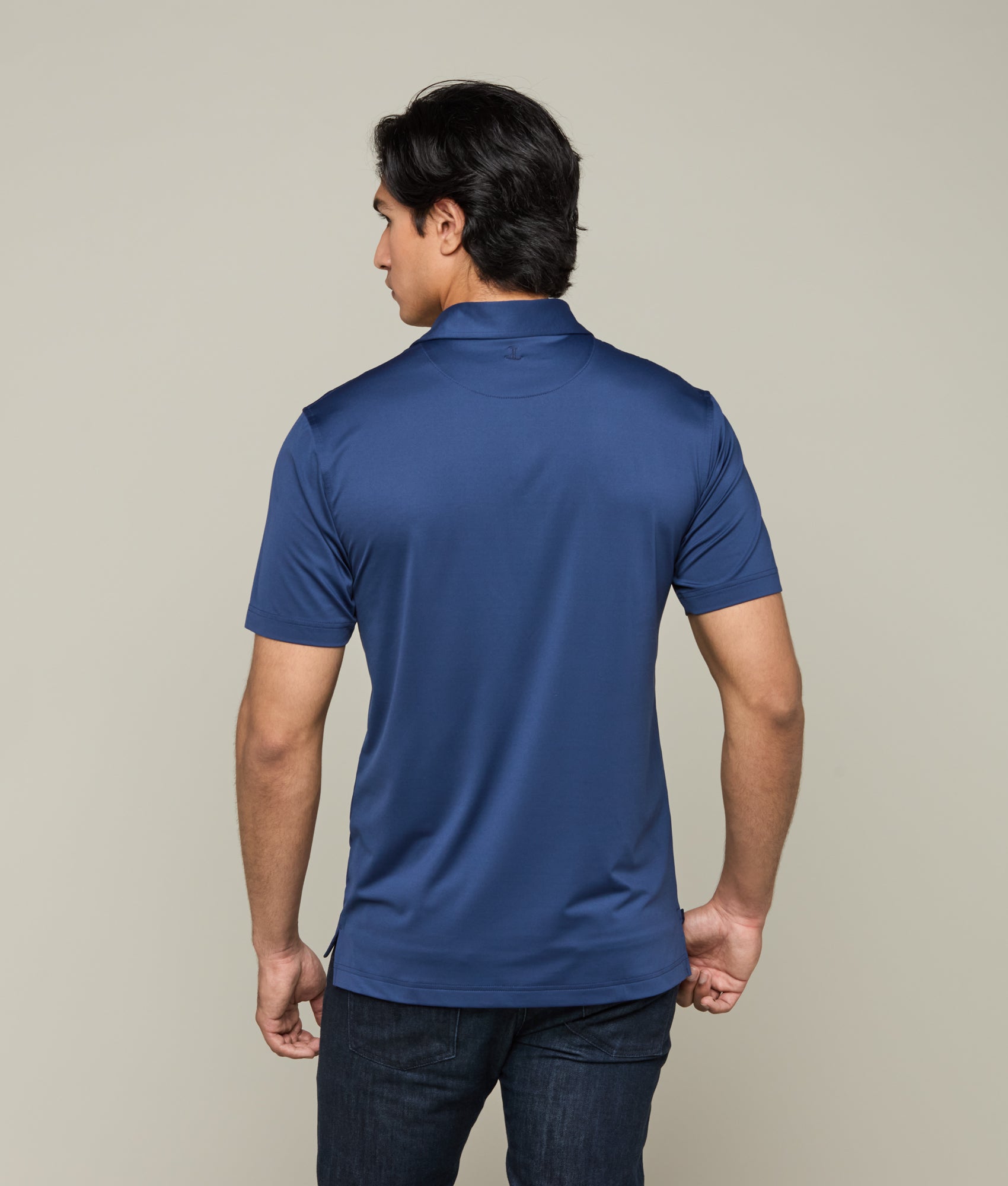Lucchese Golf Polo :: Dallas Cowboys Navy - Image 3