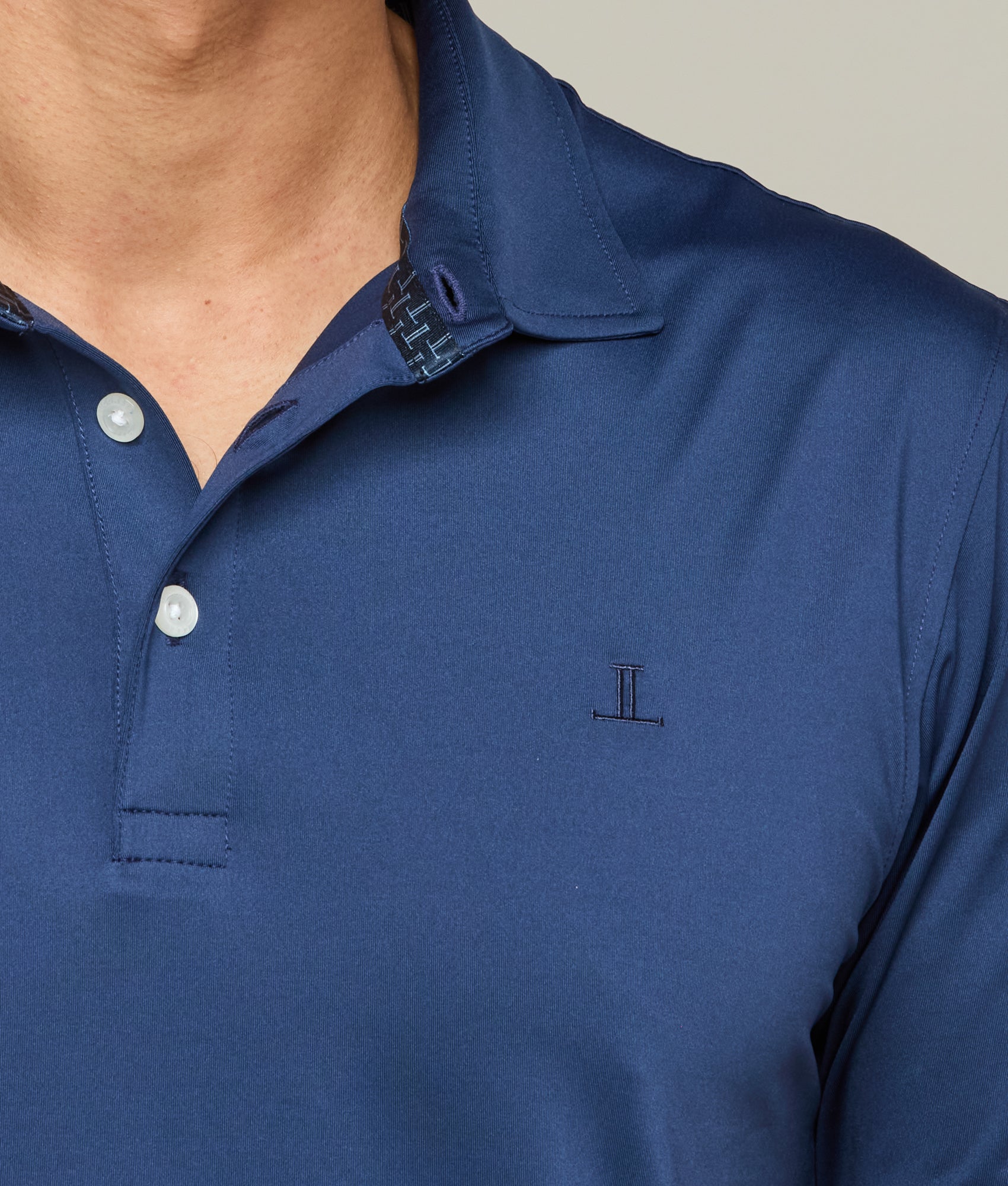 Lucchese Golf Polo :: Dallas Cowboys Navy - Image 2