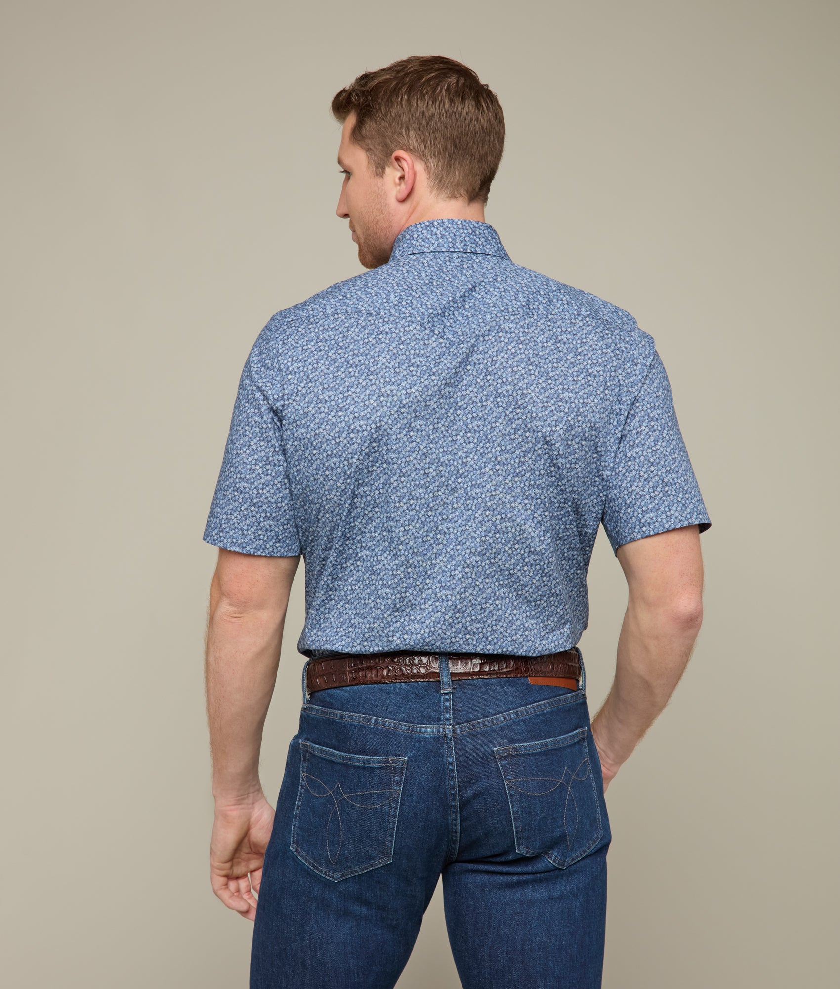 Austin Modern Fit :: Blue Floral - Image 4