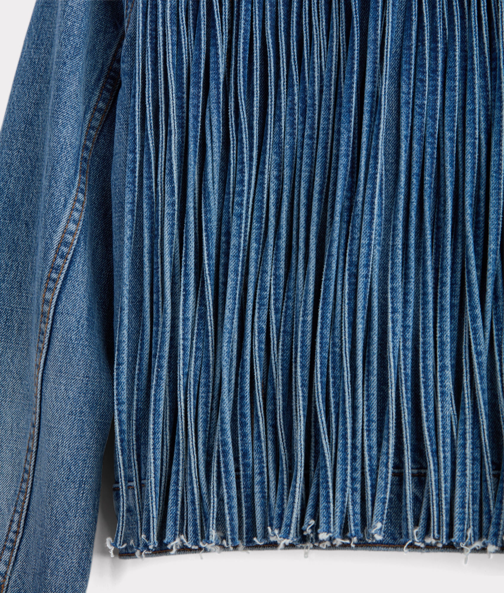 Justine Fringe Denim Jacket :: Blue Roan - Image 12
