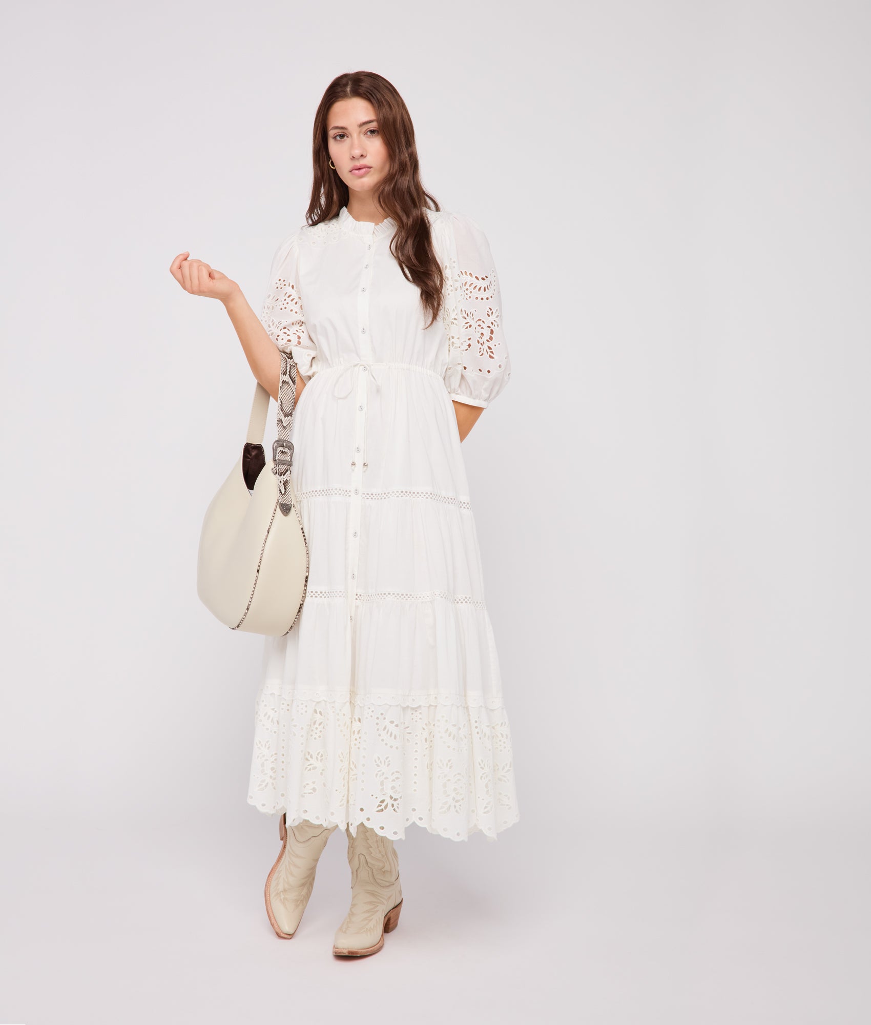 Large Heidi Hobo Bag :: Cream - Image 2