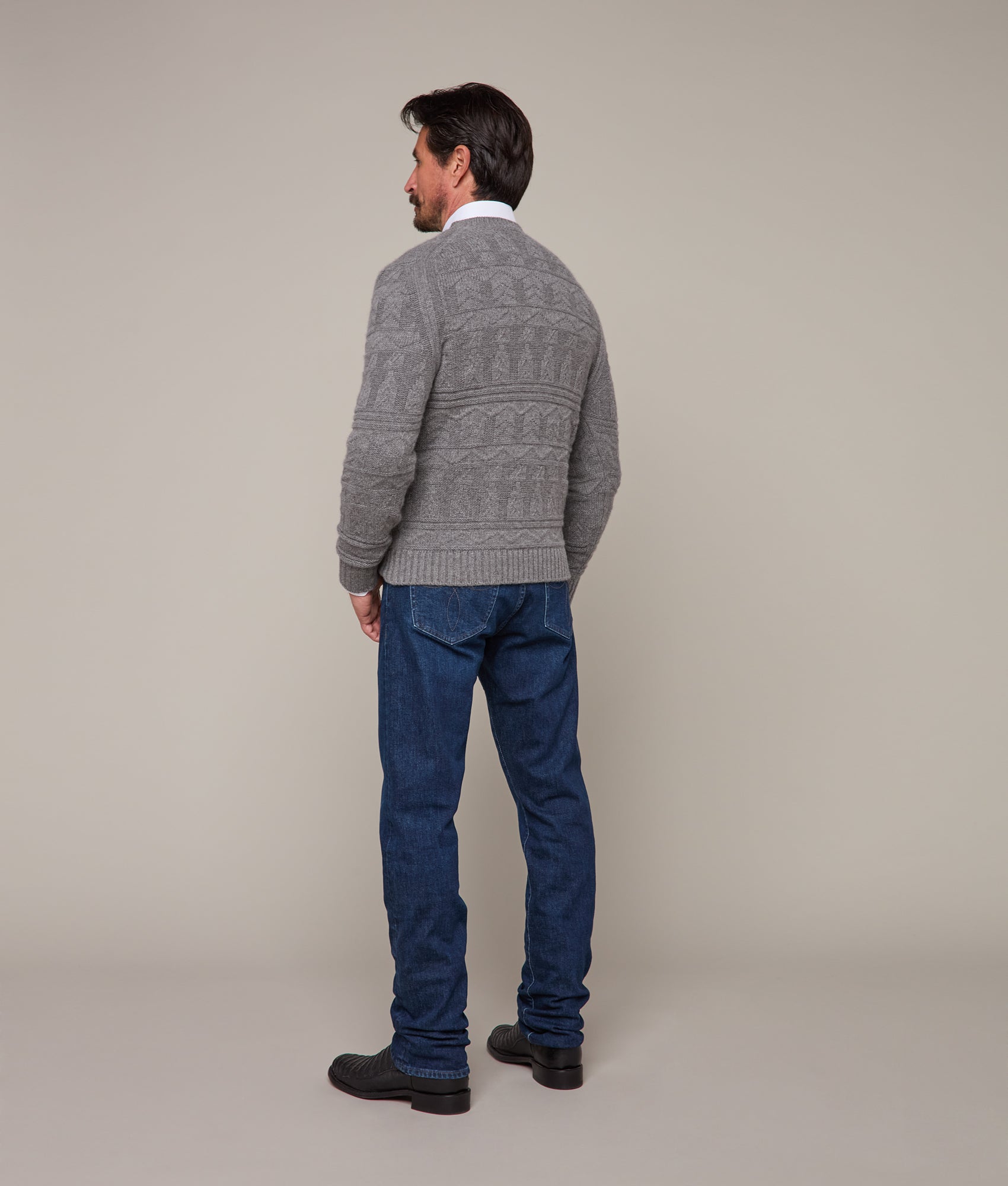 Darren Sweater :: Grey Melange - Image 5
