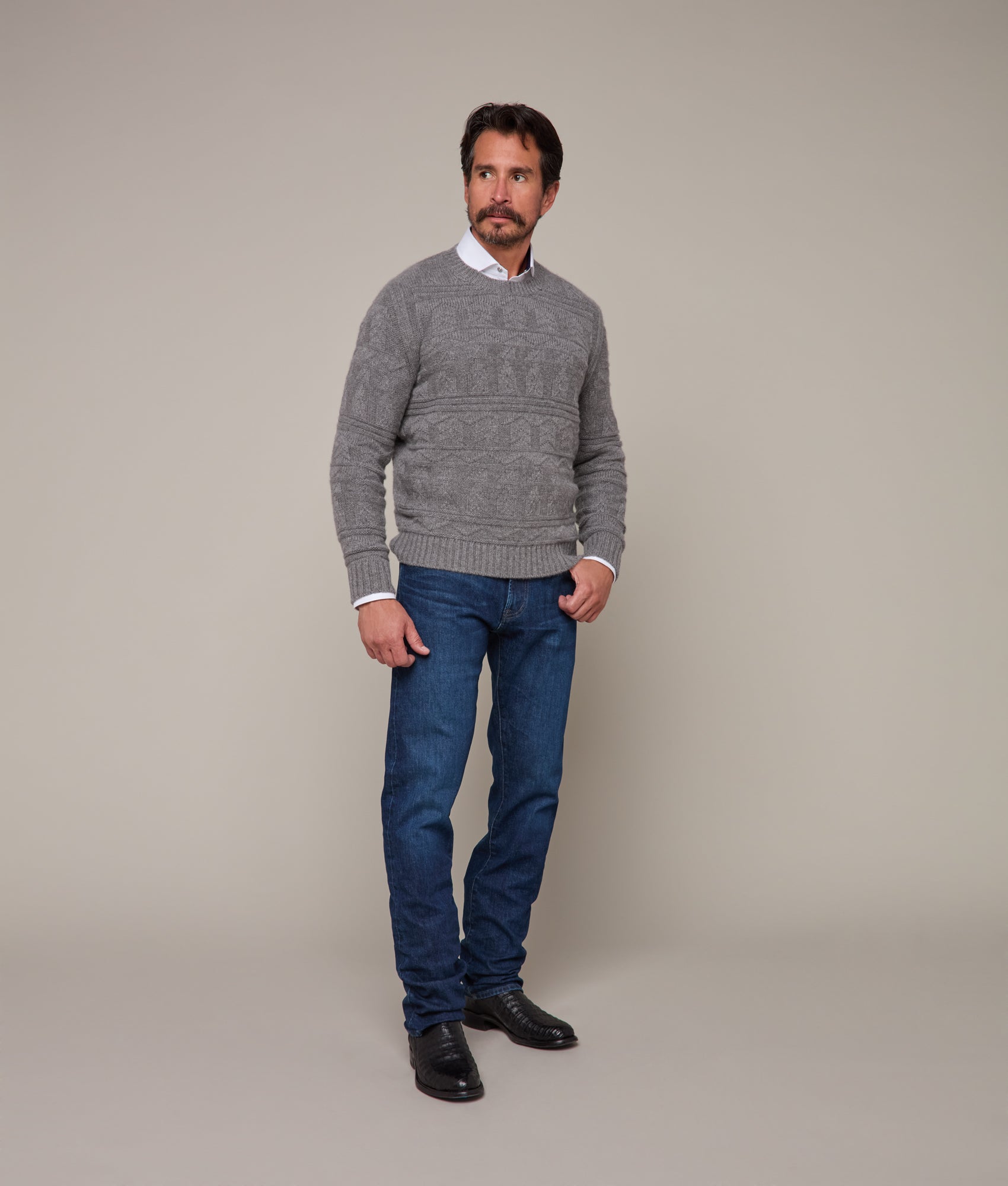 Darren Sweater :: Grey Melange - Image 4