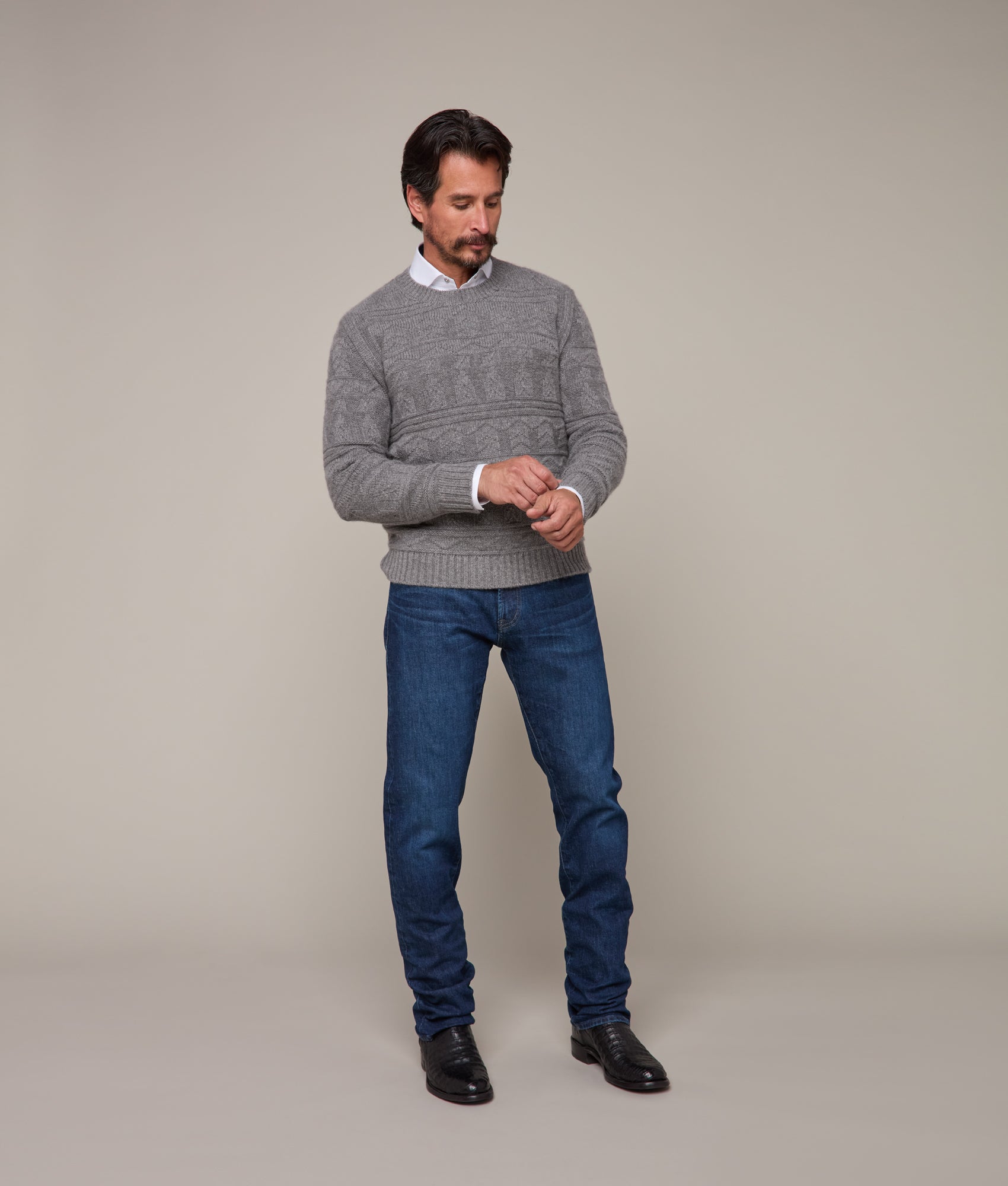 Darren Sweater :: Grey Melange - Image 3