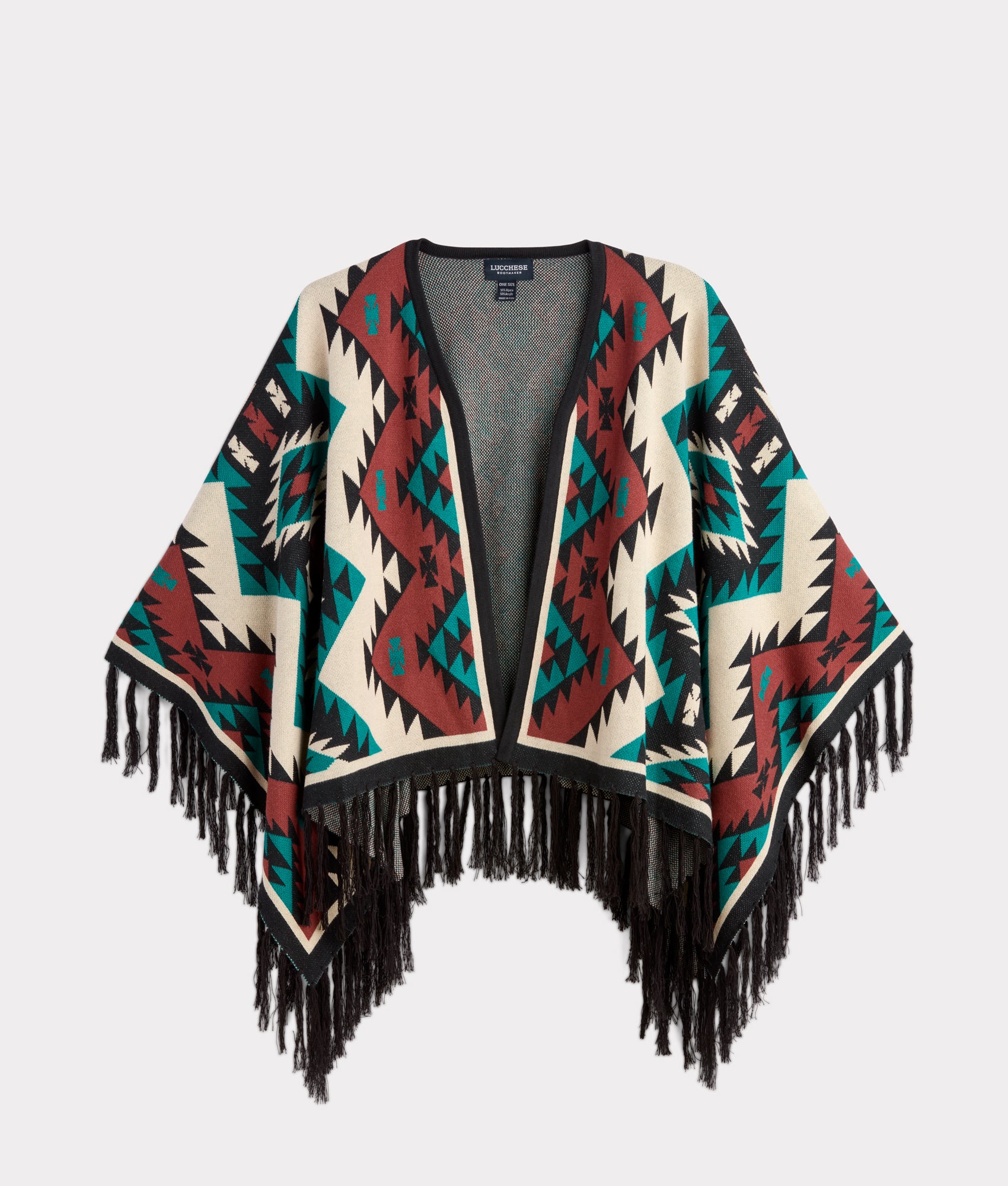 Alpaca Fleece Cape :: Blue/Multi