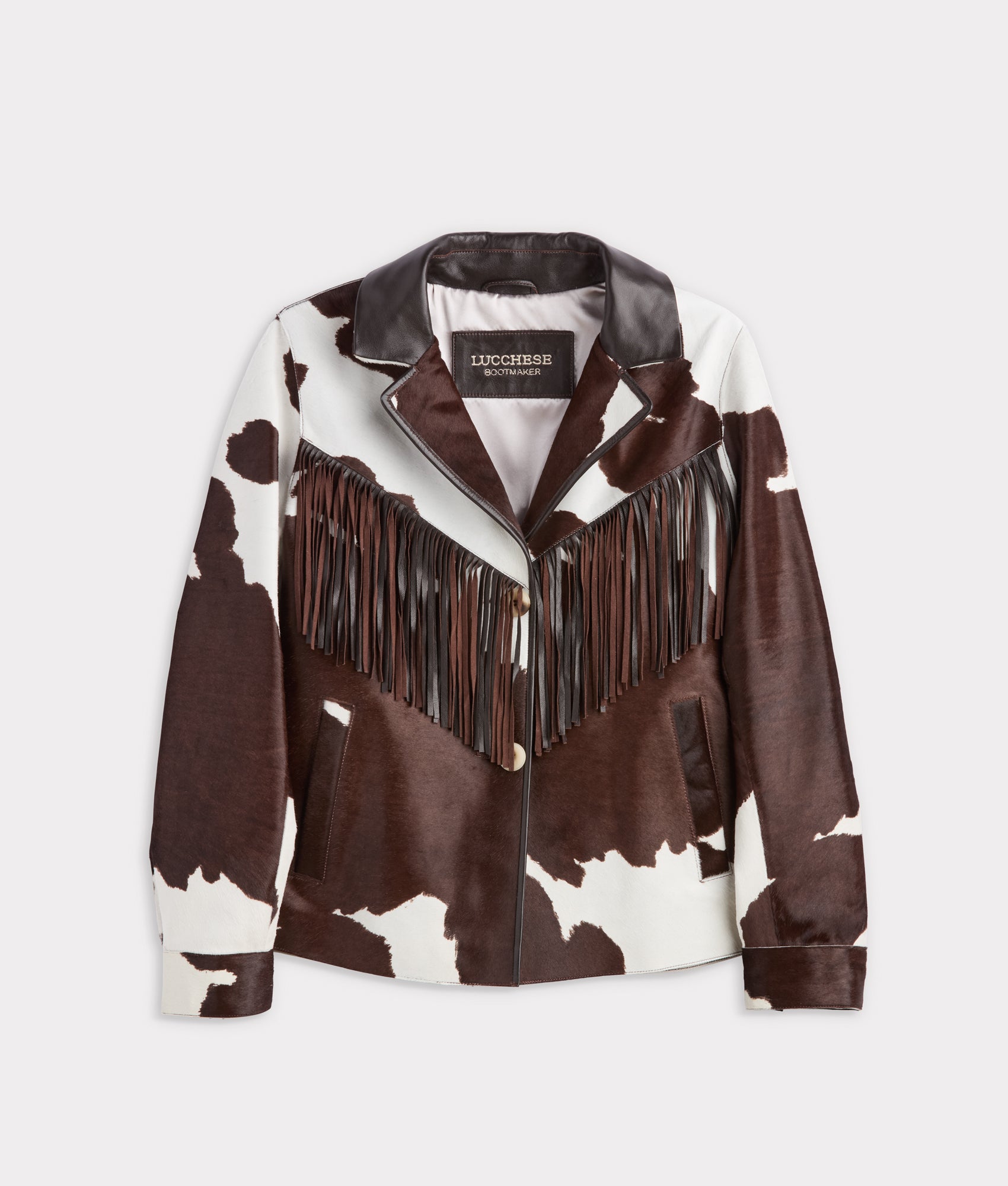 Harper Fringe Jacket :: Brown Mix
