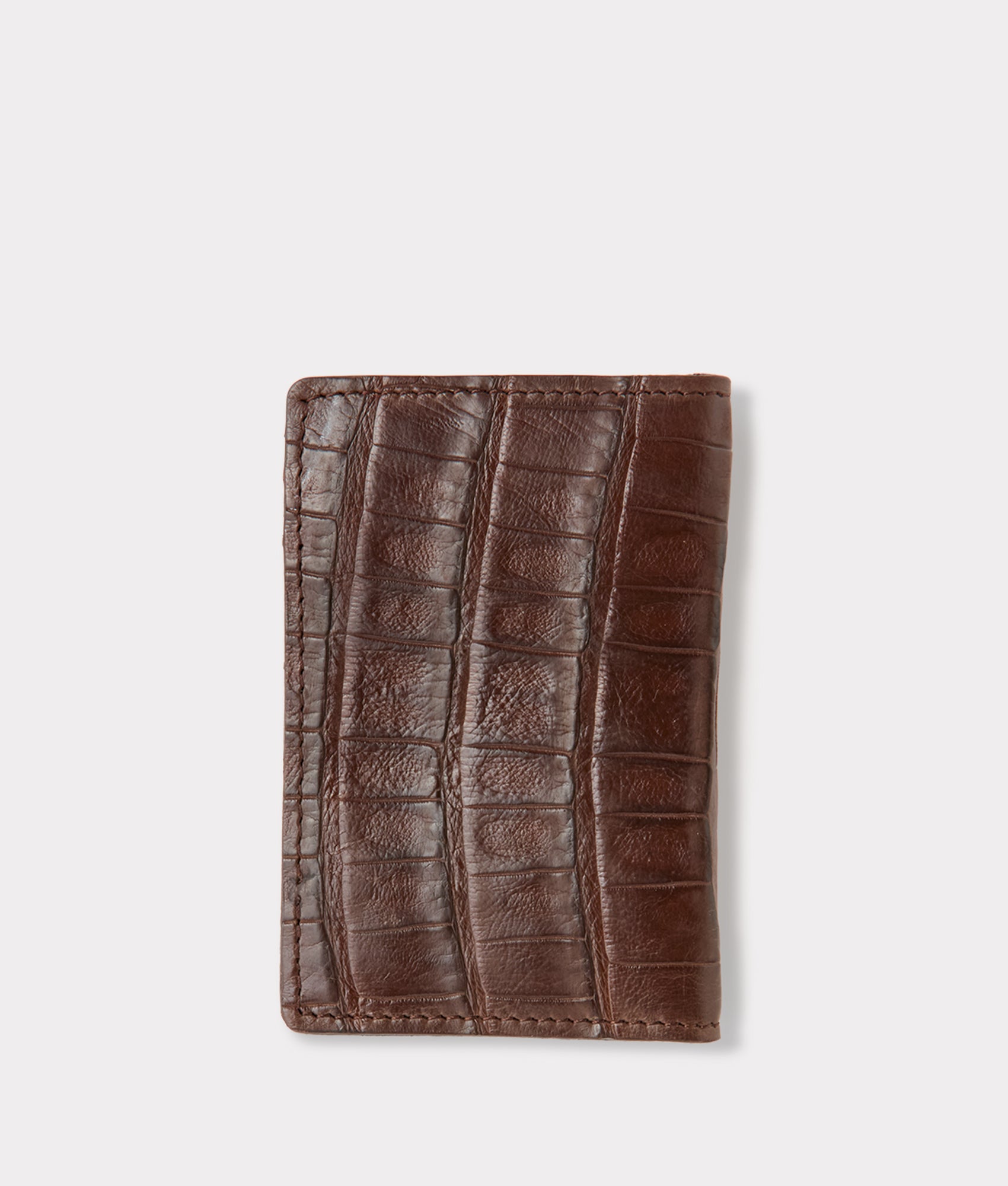 Bifold Wallet ?C Crocodile :: Sienna - Image 3