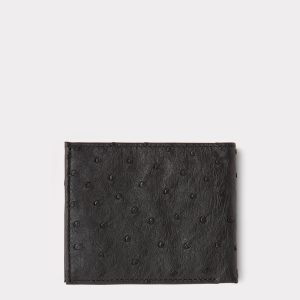 Hipster Wallet ?C Ostrich :: Black