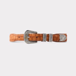 Women's Sueded Caiman :: Cognac