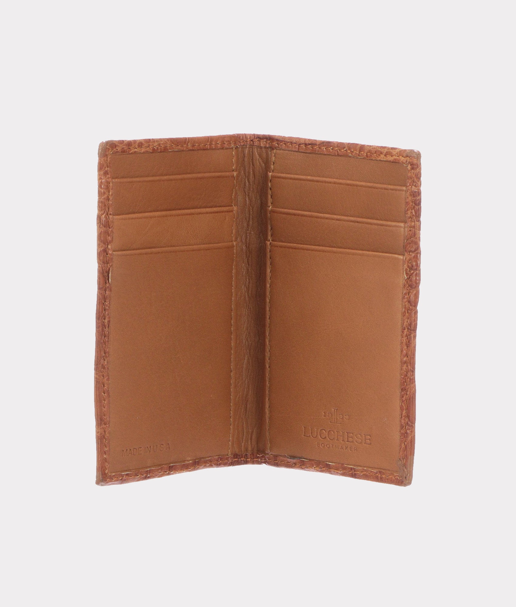 Bifold Wallet ?C Crocodile :: Cognac - Image 2