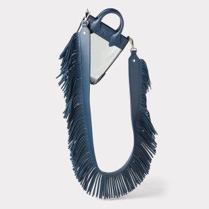 Fringe Handbag Strap :: Navy
