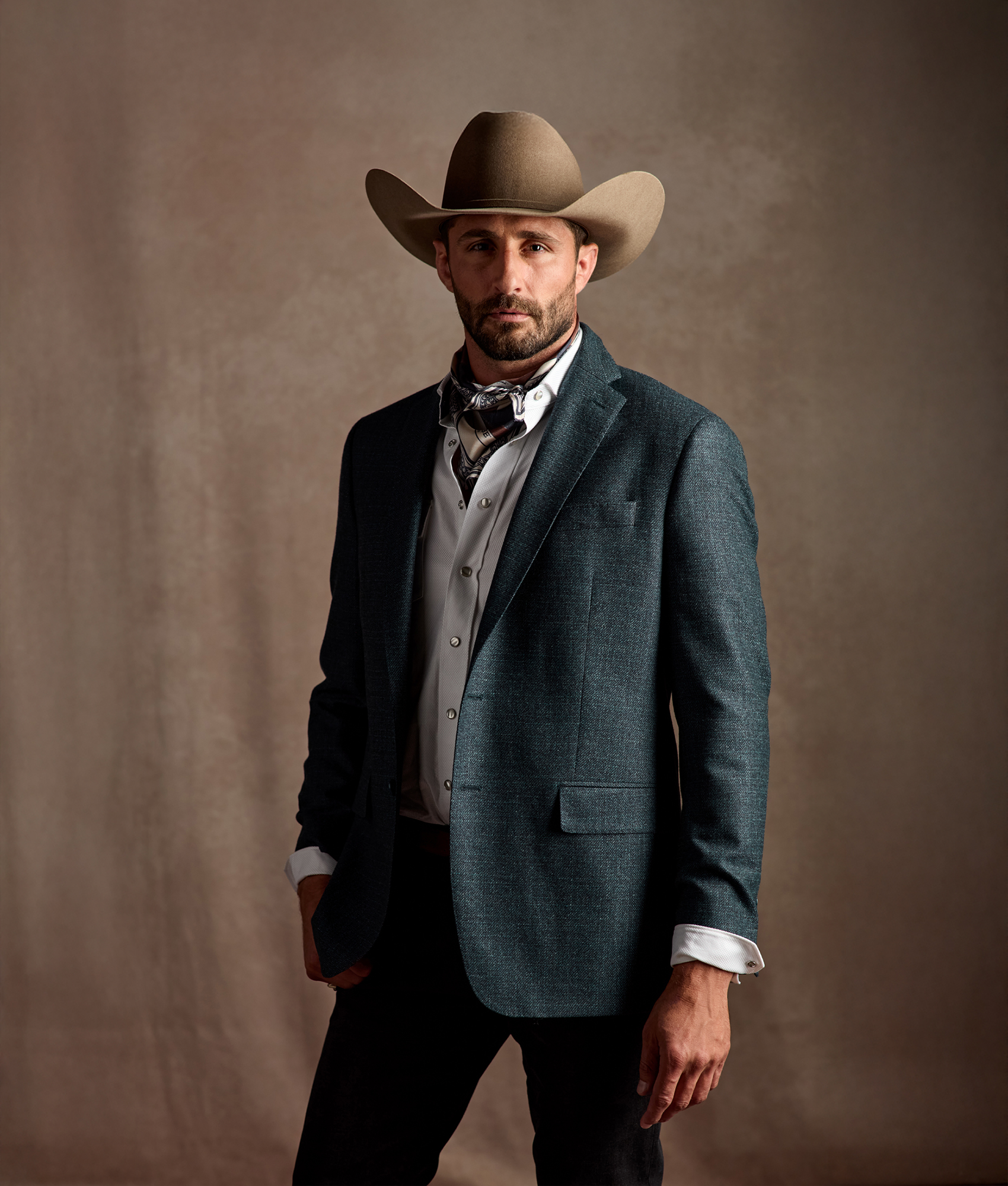 Lucchese Sport Coat :: Teal - Image 2
