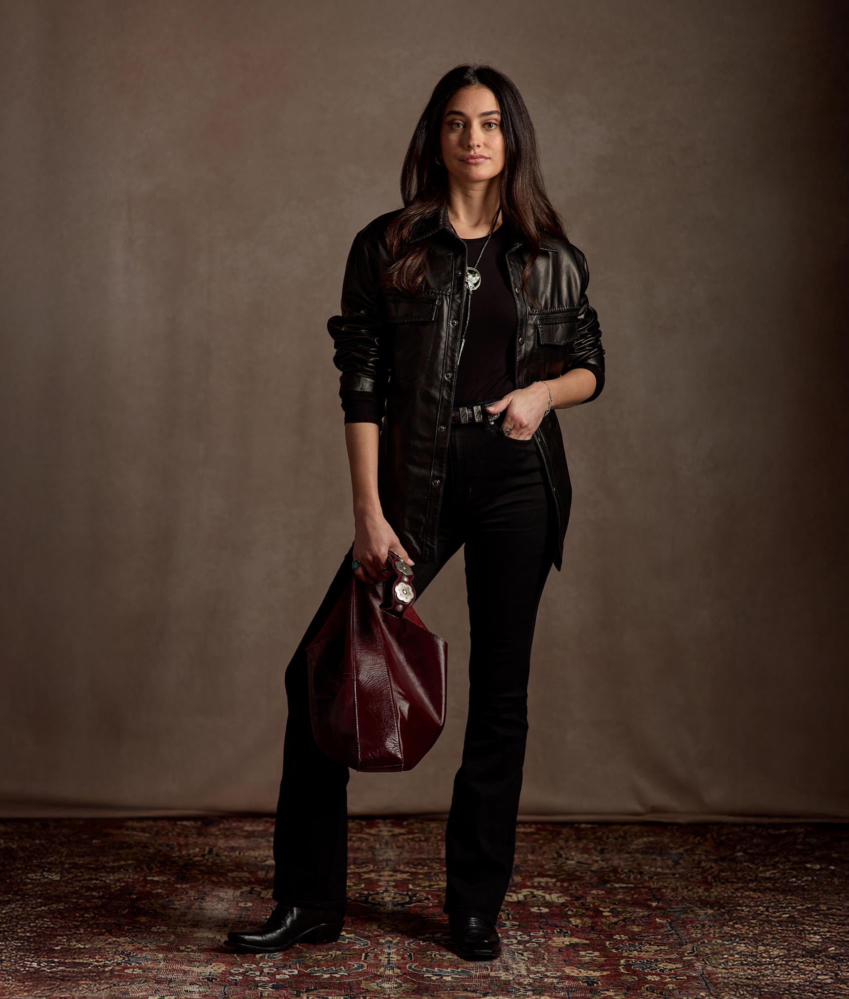 Liberty High-Rise Bootcut Jean :: Black Beauty - Image 2