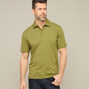 Lucchese Pima Blend Polo :: Olive
